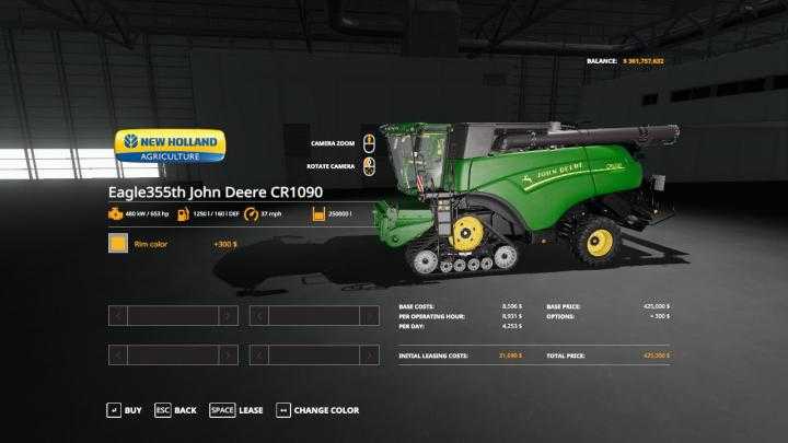 FS19 – John Deere Cr1090 Ve V1