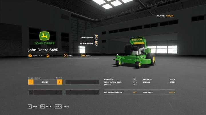 FS19 – John Deere Stand On Mower V1