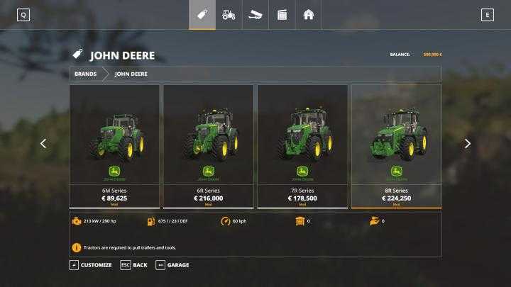 FS19 – John Deere Tractors V1.0.0.2