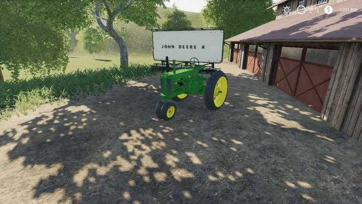 FS19 – John Deere Unstyled Model A Wip V1