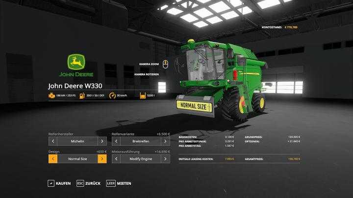 FS19 – John Deere W330 + 314R V1