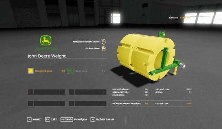 FS19 – John Deere Weight V1