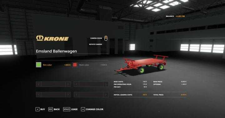 FS19 – Krone Emsland Ballen Wagon V1