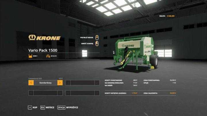 FS19 – Krone Vario Pack 1500 V1