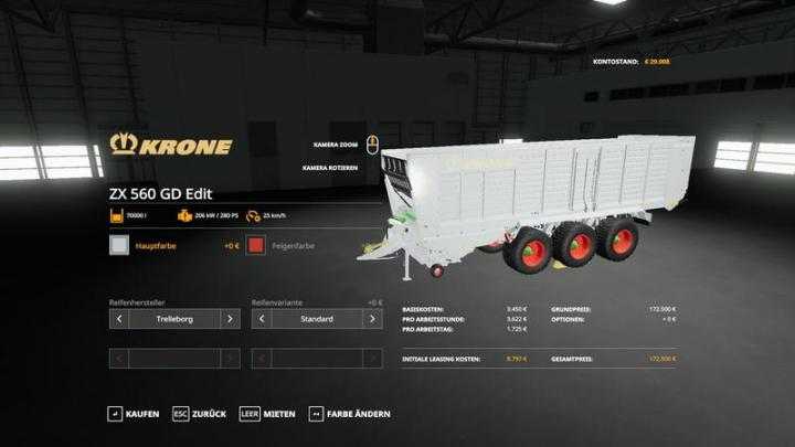 FS19 – Krone Zx560Gd V1