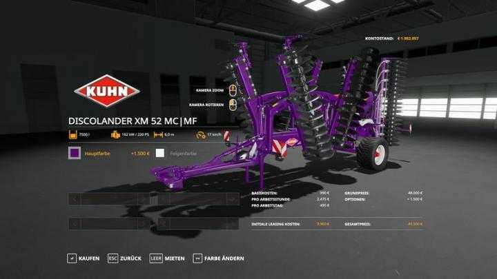 FS19 – Kuhn Discolanderxm – Multicolor Multifruit 7500L V1