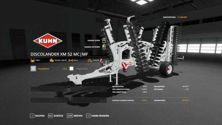 FS19 – Kuhn Discolanderxm – Multicolor Multifruit 7500L V1