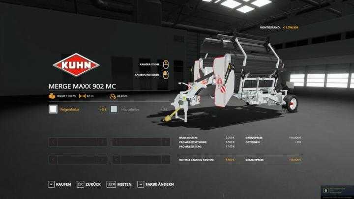 FS19 – Kuhn Mergemaxx902 – Multicolor V1