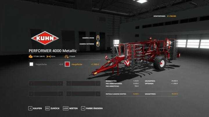 FS19 – Kuhn Pack Metallic Edit V1