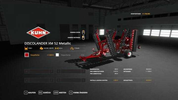 FS19 – Kuhn Pack Metallic Edit V1