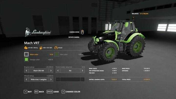 FS19 – Lamborghini Vrt Max V1.2.1