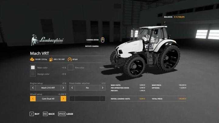 FS19 – Lamborghini Vrt Max V1.2.1