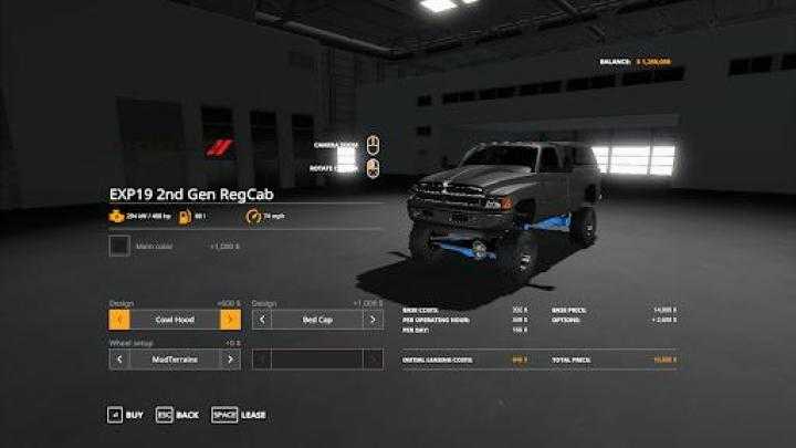 FS19 – Поднятый Dodge Ram 1500 2-го поколения V0.1 - Mody-FS.ru