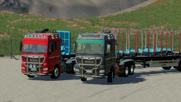 FS19 – Man Tgx Forest Semitrailer Pack V1.1