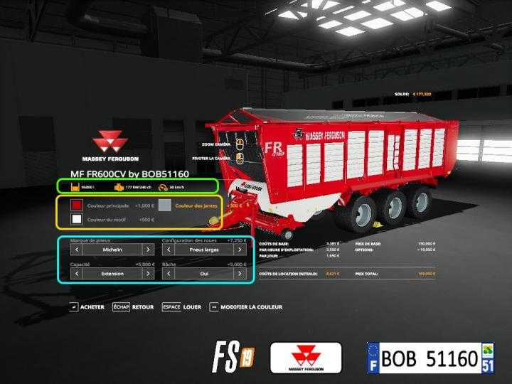 FS19 – Massey Ferguson Fr600Cv V1