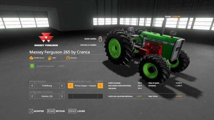 FS19 – Massey Fergusson 265 V1.4