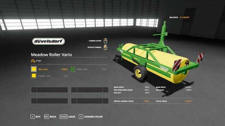 FS19 – Meadow Roller Vario Small Update