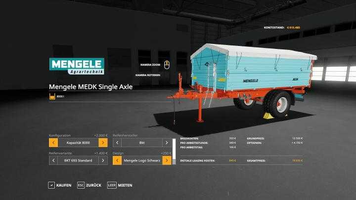 FS19 – Mengele Medk Single Axle V1