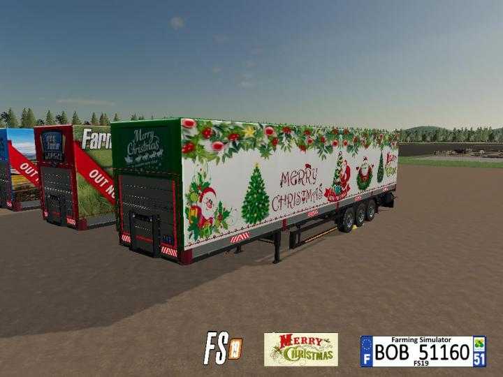 FS19 – Merry Christmas Trailer V1