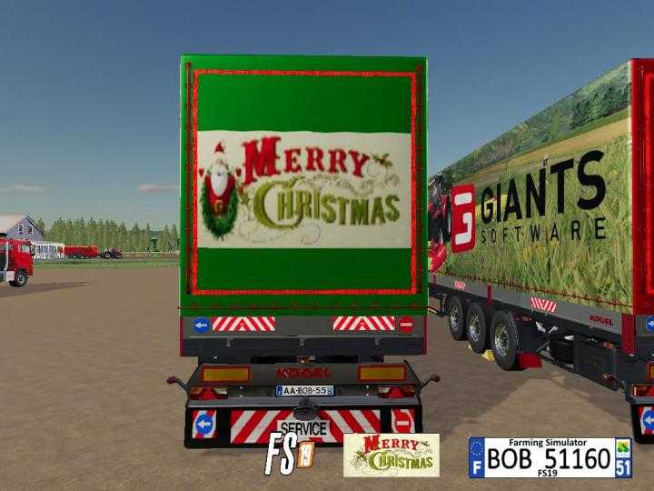 FS19 – Merry Christmas Trailer V1