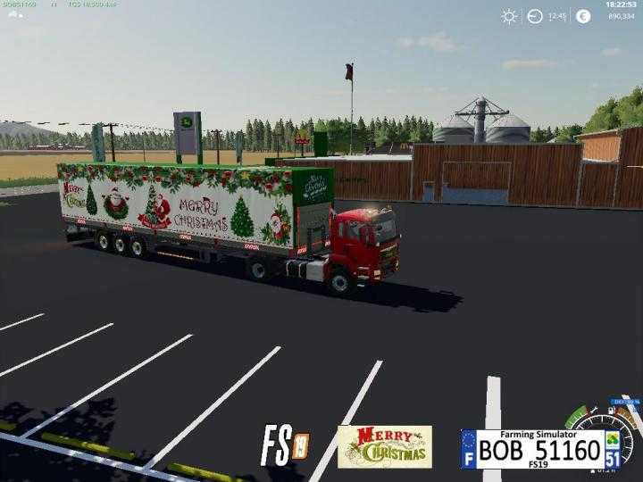 FS19 – Merry Christmas Trailer V1