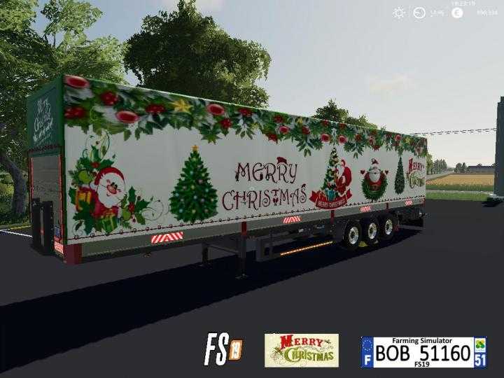 FS19 – Merry Christmas Trailer V1