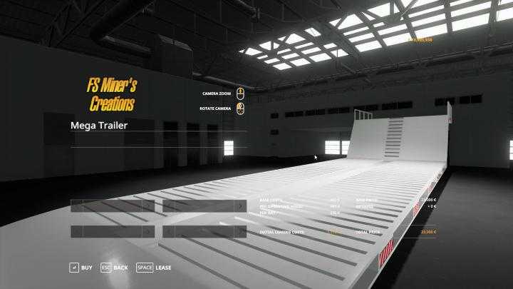 FS19 – Miners Mega Trailer Bigggest Low Loader Ever V0.8