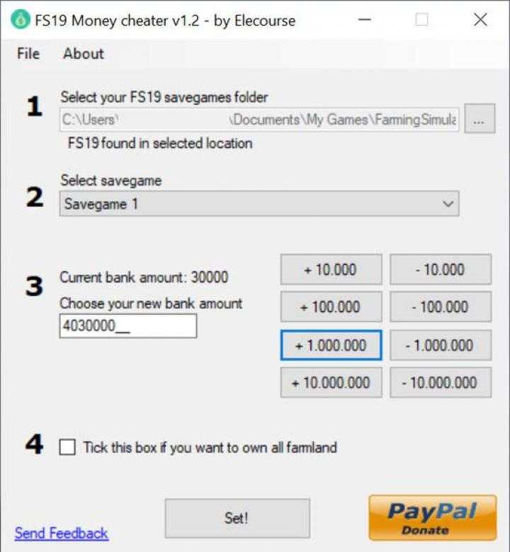 FS19 – Money Cheater V1.3