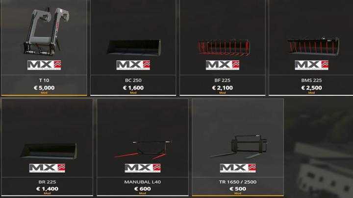 FS19 – Mx Frontloaders And Tools Pack V1