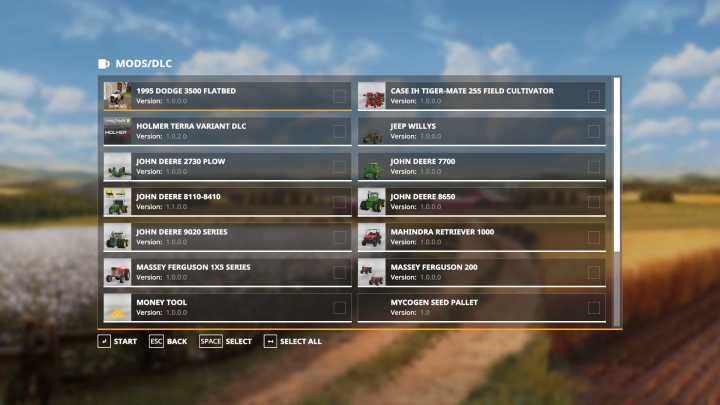 My Mod List V2.0 FS19