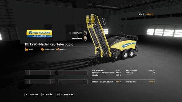 FS19 – New Holland Bb1290 Nadal R90 Telescopic V1