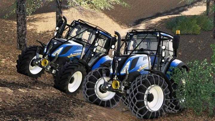 FS19 – New Holland T5 With Forestry Upgrade V1