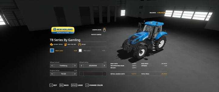 FS19 – New Holland T8 Series By Gamling V1.0.0.1