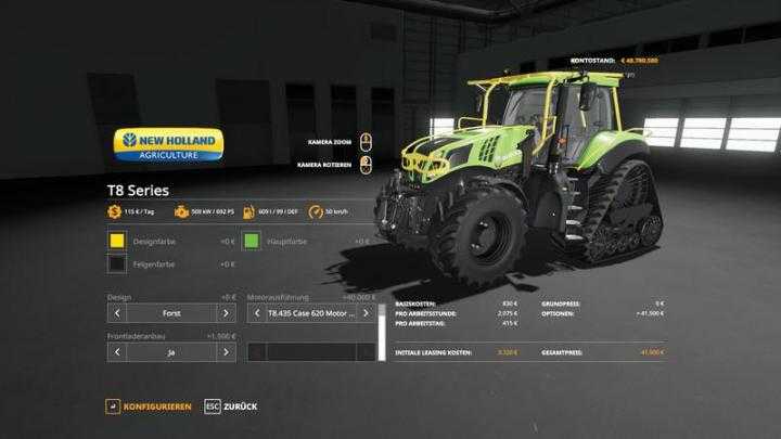 FS19 – New Holland T8 Tuning V1