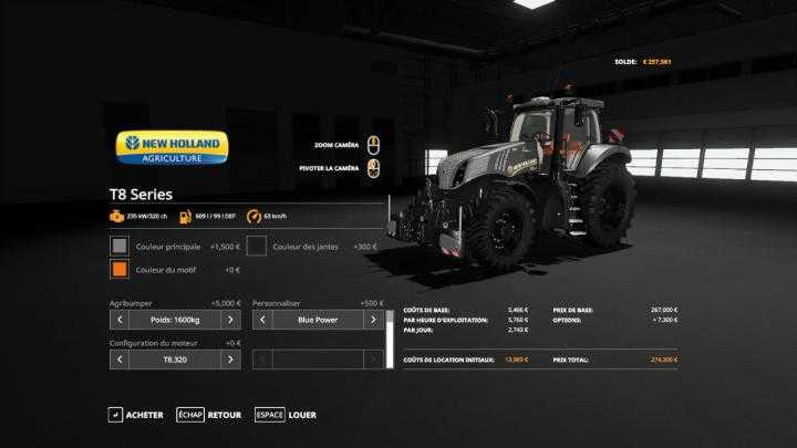 FS19 – News Holland T8 Tractor V1