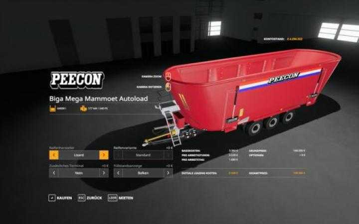 FS19 – Peecon Biga Mega Mammoet Autoload V1.1