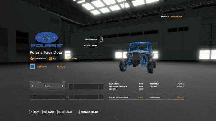 FS19 – Polaris Rzr Turbo 1000 V1