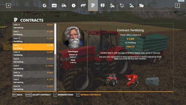 FS19 – Refresh Contracts V1.0.0.1