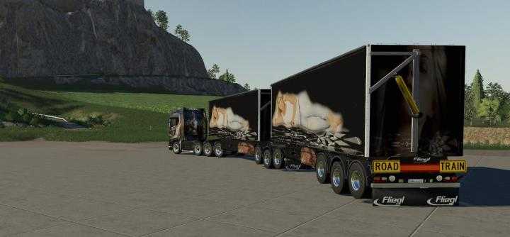 FS19 – Roadtrain Semi Woodchips V1.2