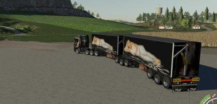 FS19 – Roadtrain Semi Woodchips V1.2