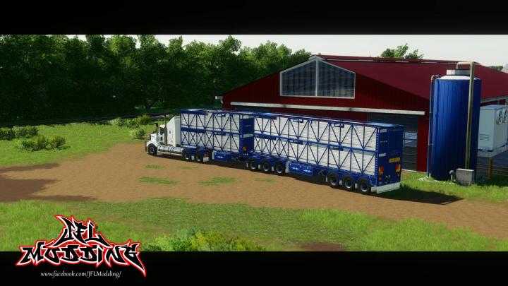 FS19 – Rytrans B-Double Cattle Trailers V1