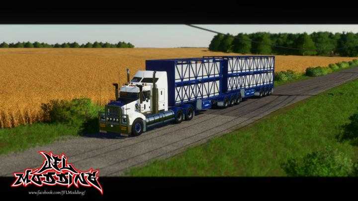 FS19 – Rytrans B-Double Cattle Trailers V1