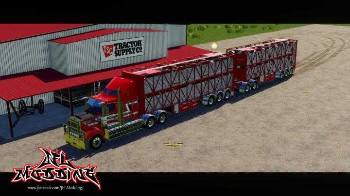 FS19 – Rytrans B-Double Cattle Trailers V1