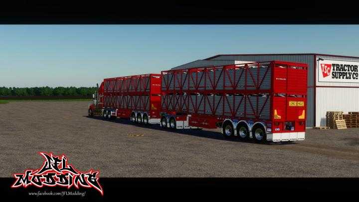 FS19 – Rytrans B-Double Cattle Trailers V1