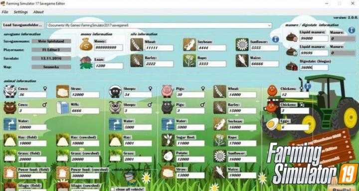 FS19 – Savegame Editor V1