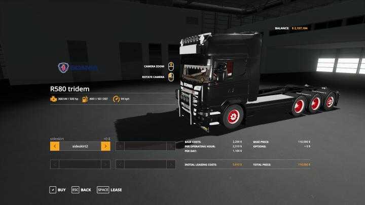 FS19 – Scania R580 Hooklift V1