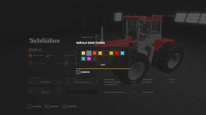 FS19 – Schluter 2500 Vl Tractor V1.1