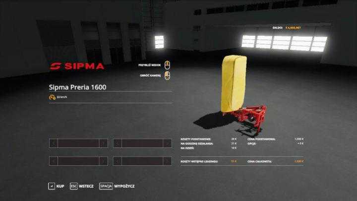 FS19 – Sipma Preria 1600 V1