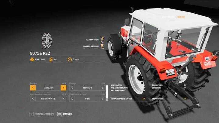 FS19 – Steyr 8075 Rs2 Basic Tractor V1.4