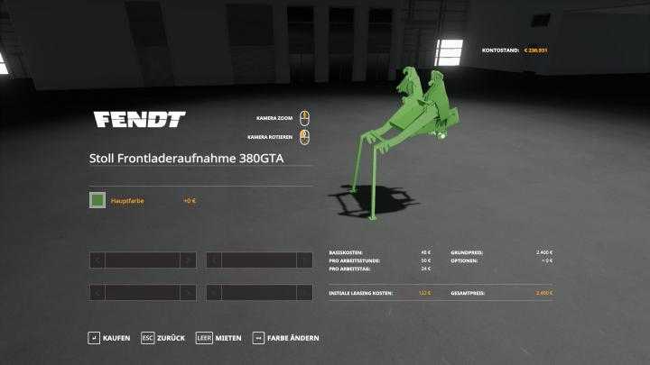 FS19 – Stoll Fl Adapter For Fendt F 380 Gta V1